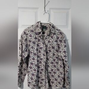 Northern Reflections Purple and Black Button Down Shirt